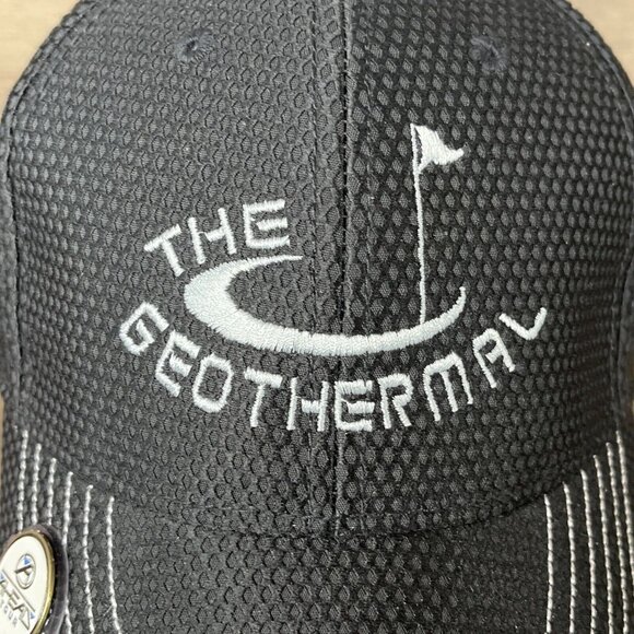 The Geothermal Golf Black Ahead Hat With Magnetic Ball Marker Ball Cap - Picture 6 of 13